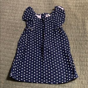 Cat & Jack Navy Blue Polka Dot Dress